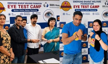 Emerging Bharat Welfare Foundation Eye Camp and Free Food Initiative